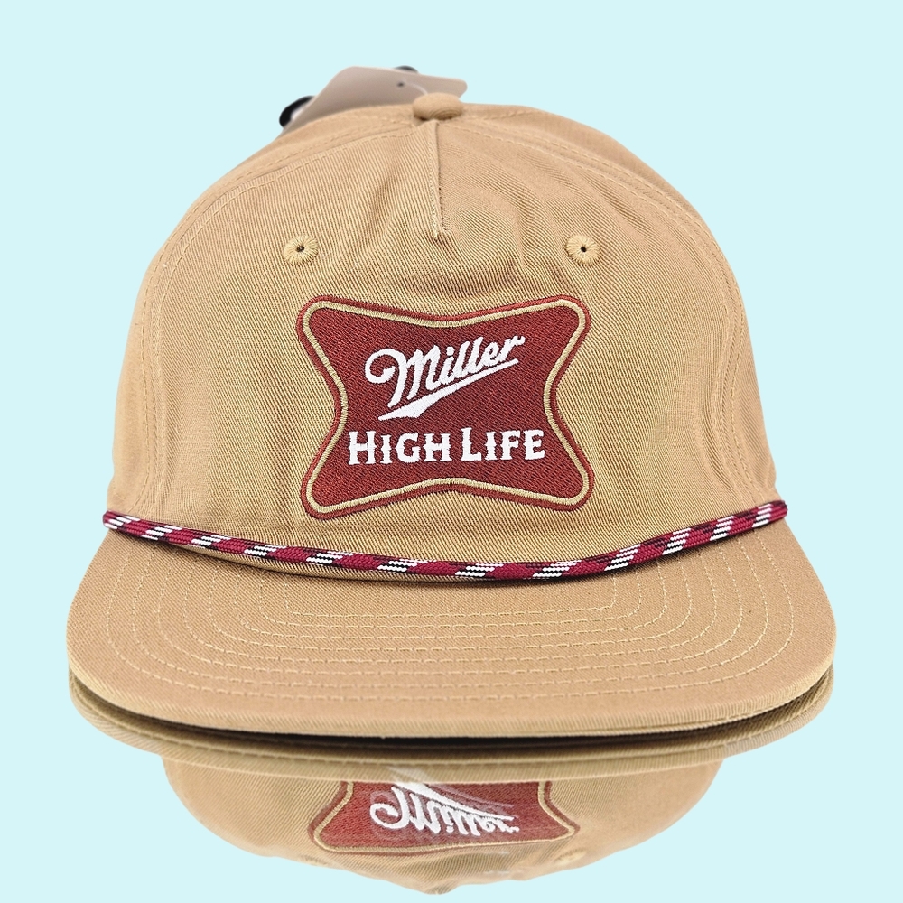 Mad Engine Hat Cap Tan Snapback Simple Miller High Logo 2 Trucker Hat Outdoor!